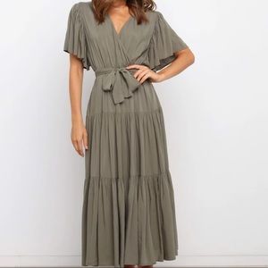 Petal and Pup Barker Dress in Olive